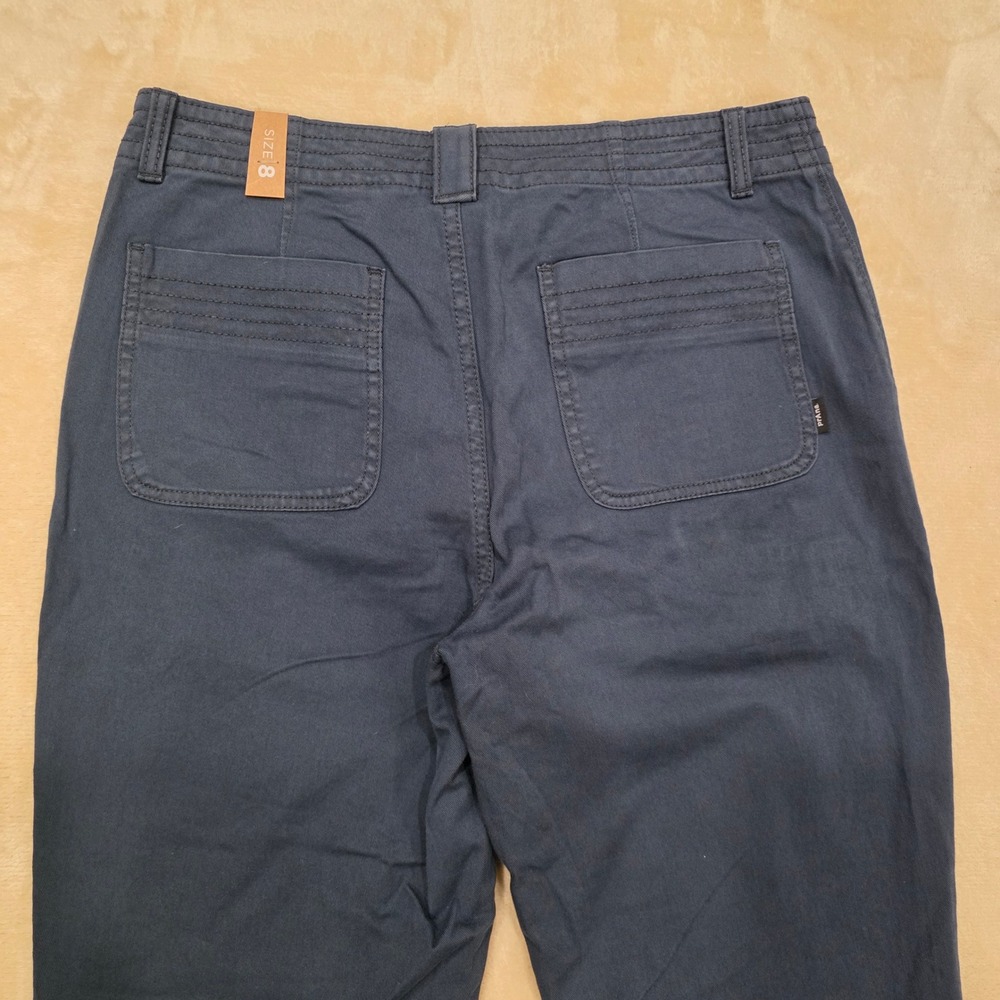 prAna Sancho Slim Pant Womens 8 Dark Sky Organic Cotton High Rise NEW - Picture 7 of 7